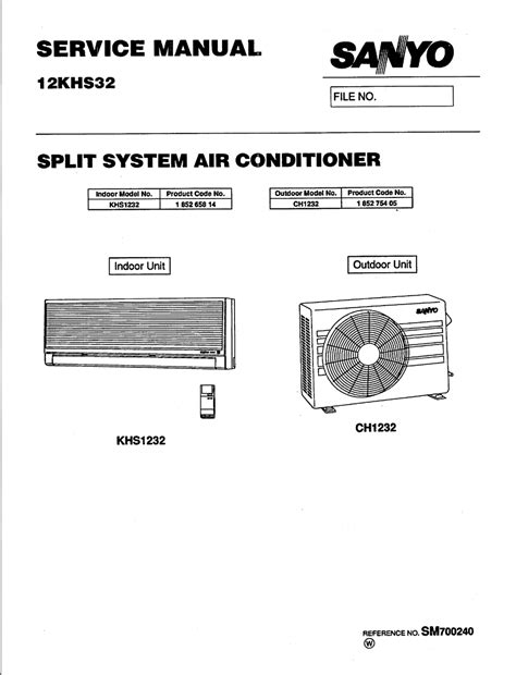 Sanyo 12KHS32 Manual pdf manual
